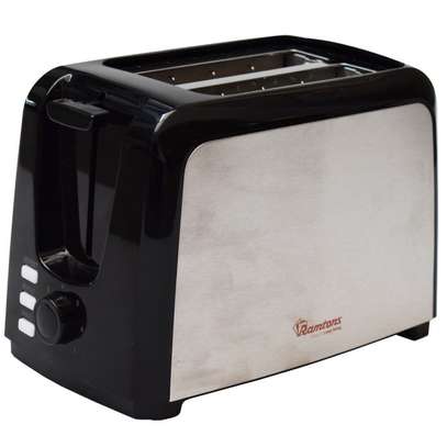 RAMTONS 2 SLICE POP UP TOASTER STAINLESS STEEL image 1