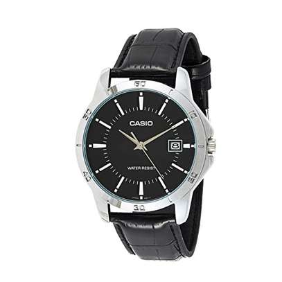 Casio Watch for Men Black Dial Leather Band - MTP-V004L-1AUD image 1