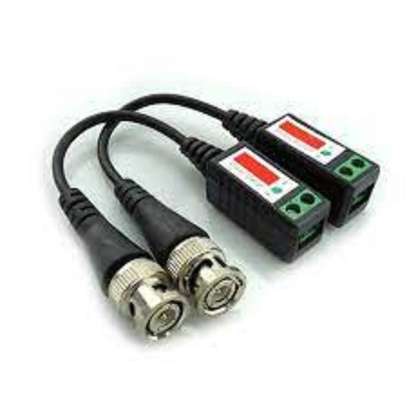 CCTV Camera BNC CAT5 Video Balun Transceiver Cable image 1