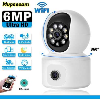 New Dual Lens 6mp Wifi Ip Camera Cctv 360 Ptz Smart Home image 3