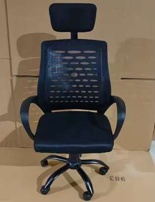 Adjustable Black Swivel Mesh Office Chair image 7
