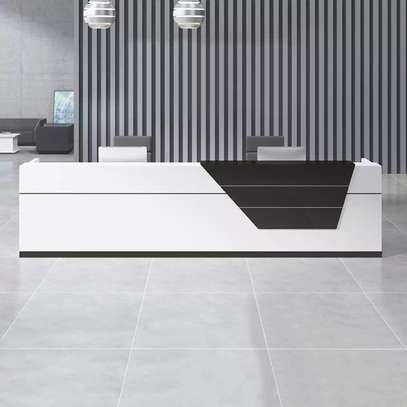 2-Person Light Luxury Reception Desk with Storage image 4