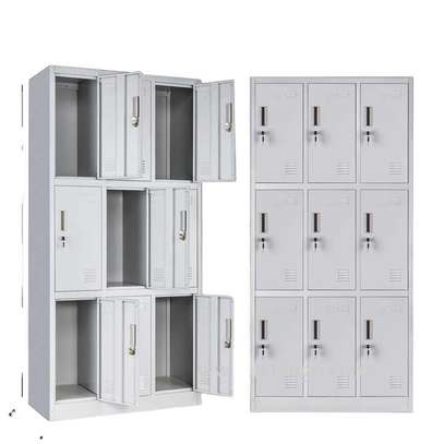 Metallic 9 Door Locker Cabinet image 1