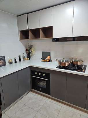 Modern Dining Table Set 6-Seater Beige Upholstered image 5