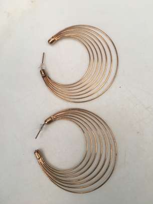 Gold rings-earrings and spiral Earings image 2