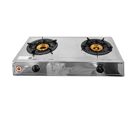 ROYAL 2 Gas Burner Stove Stainless Steel Table Top image 1