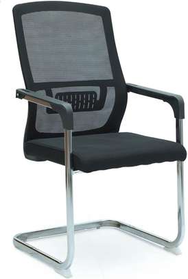 Office seats: medium back mesh conference room seat image 3