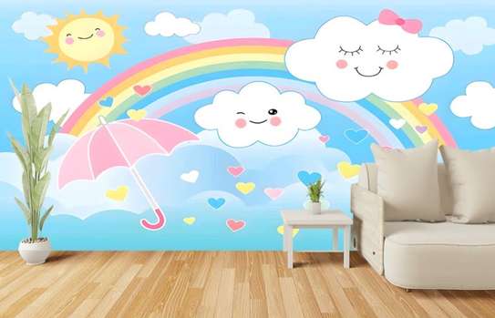 Rainbow 3d wall murals image 2