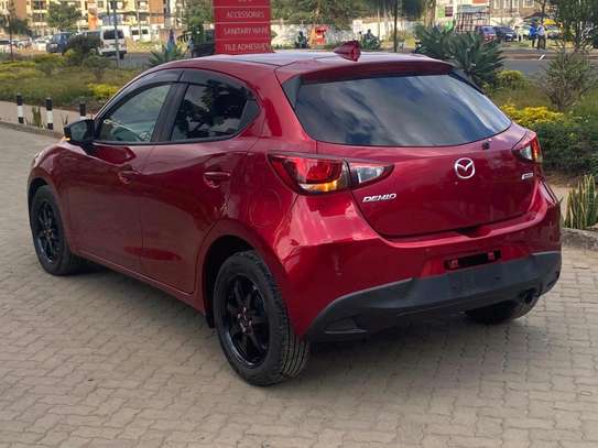 Mazda Demio 1500cc Petrol Red color fully loaded 2019 model image 2