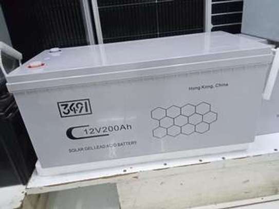 12V 200Ah Solar Gel Lead Acid Battery White Case image 3