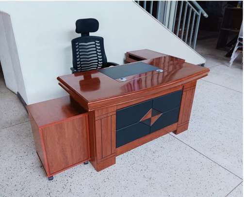 160cm Mahogany Office Desk image 3