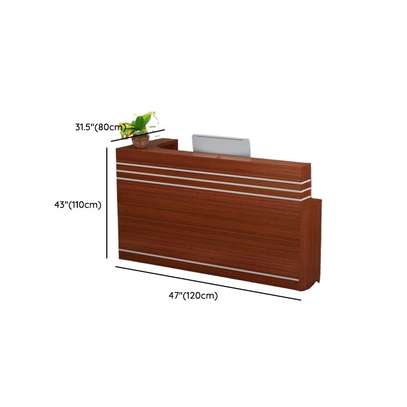 Office desks: 120cm Front standing reception desk image 2