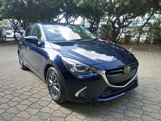 Mazda Demio blue color 2019 model fully loaded. image 5