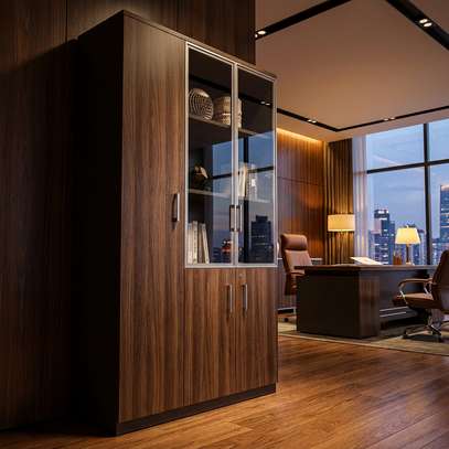 3-Door Wooden Filling Cabinet image 2