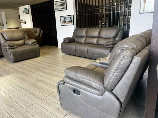 7 seater Recliner leather sofa sets image 6