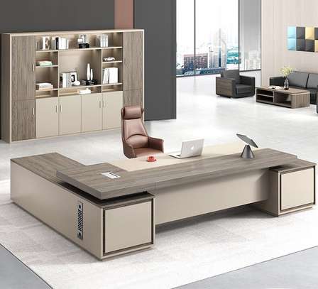 Office Desk : 1.6M L-Shaped CEO Executive Office Desk image 6