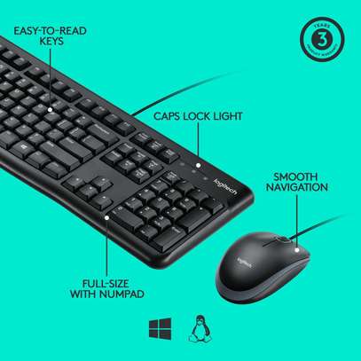 LOGITECH MK120 USB WIRED KEYBOARD AND MOUSE image 3