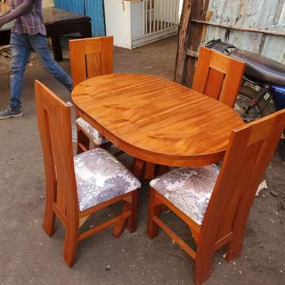 4 Seater Oval Shaped Mahogany Wood Tables image 1