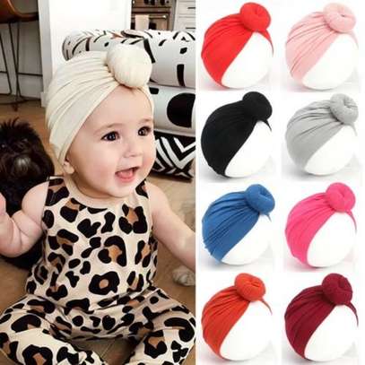 Fashion Baby Girl Stretchy Turban Headwear Hat Headband image 1