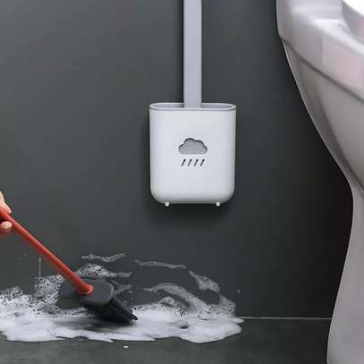 Toilet Brush Water Leak Proof With base Silicone image 3