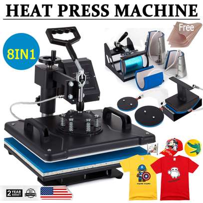 8IN1 Combo Heat Press Machine 15"x12" Sublimation Transfer image 1