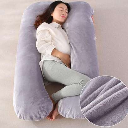 U Shaped Maternity Pregnancy Support Pillow Body Bolster (blue) image 3
