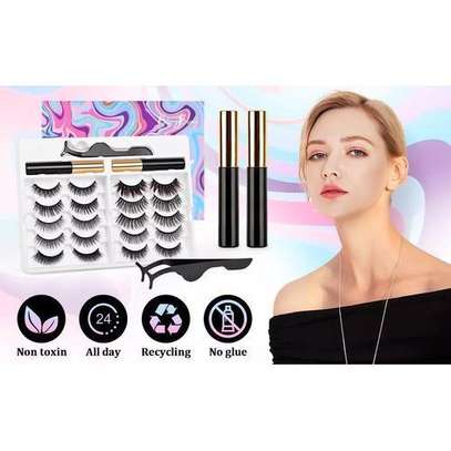 Eyelashes 3D/ 5D Magnetic Eyeliner -10 Pairs-magnetic image 4