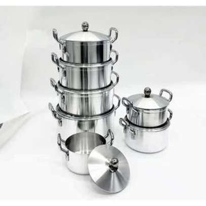 TORNADO stainless aluminium 7 pcs cookware set image 1