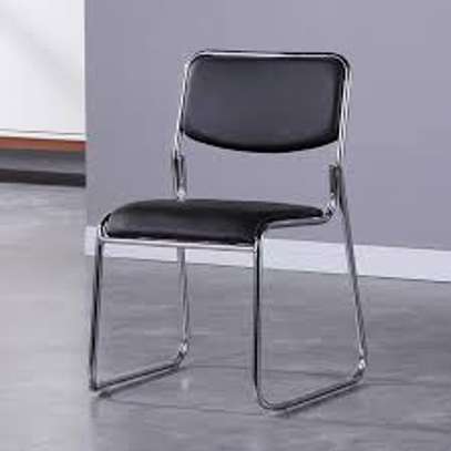 Mid Back Visitors Chair with Silver Metal Base image 3