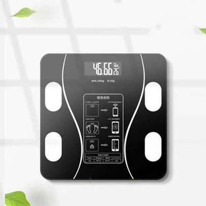 Bluetooth Scales Floor Body Fat Scale BMI Scales S Black image 1