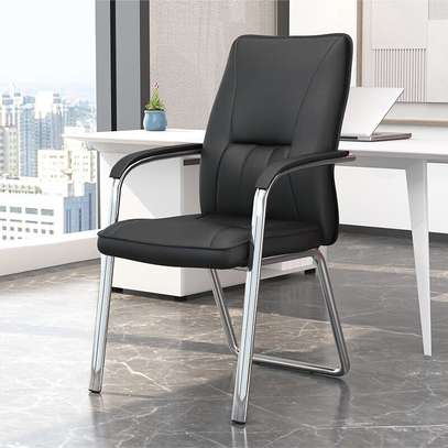 Office Chair: Medium Back Leather Office Chair image 1