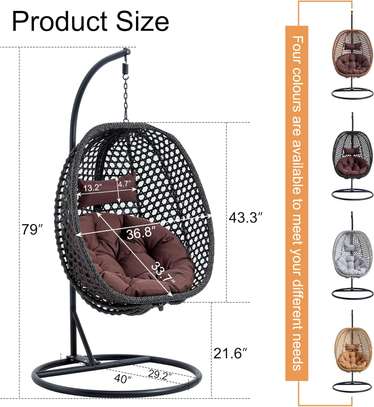 Home Chair; Relax Outdoor Rattan Hammock Home Chair image 2