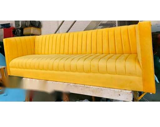 Mustard 3 seater couch image 1