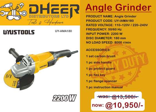Uyustools Angle Grinder 2200w 180mm image 1