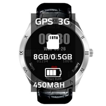 Android Bluetooth wifi 1GB RAM 8GB ROM sports Smart watch image 3