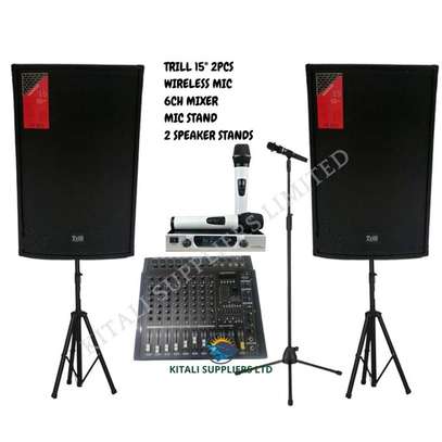 Trill 15 Inch 2pc With 6 Channel Mixer And Omax Mic image 1