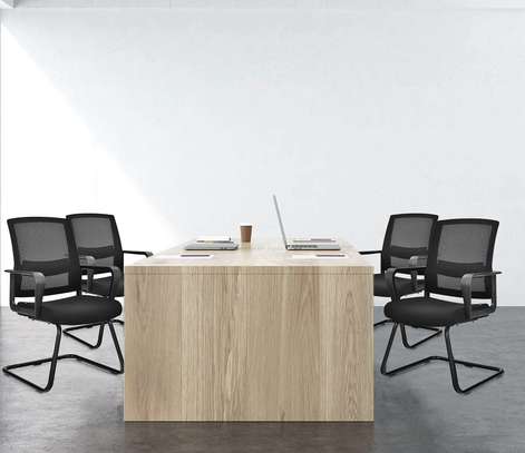 Office Chair: Modern Cantilever Mesh Guest Chair image 5