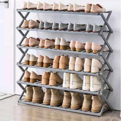 *✅6-Tier foldable Bamboo Shoe Rack stand image 4