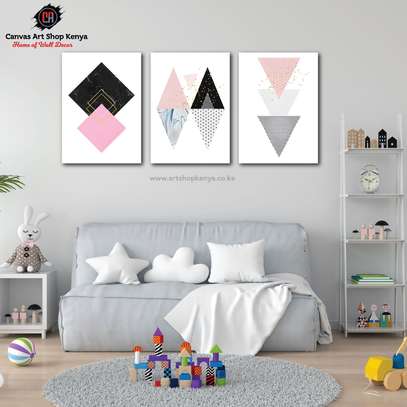 pink and white wall decor image 1