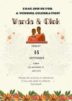 Wedding | Invitation Digital Cards  (African themed) image 6