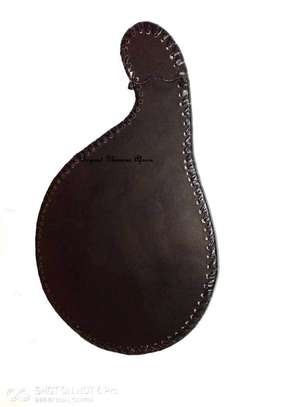 Leather African Calabash customized mirror image 2