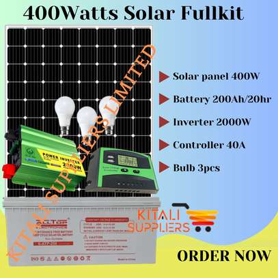 400w solar system with 200ah alltop battery image 1