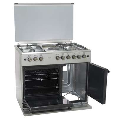 Mika Standing Cooker, 90cm x 60cm, 4G+2E, Electric Oven image 2