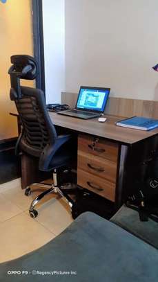 1.2 mtrs office desk plus  headrest office chair image 1