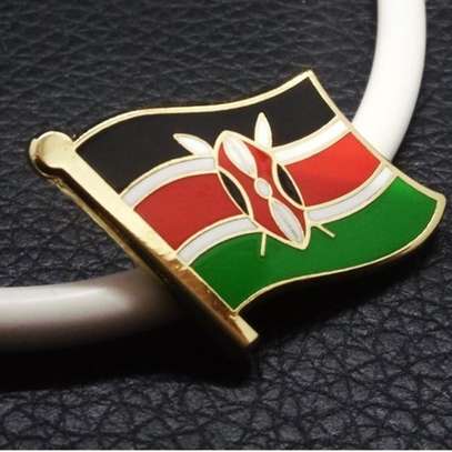 Fluttering Flag Classic Kenya Lapel Pin Badge image 1