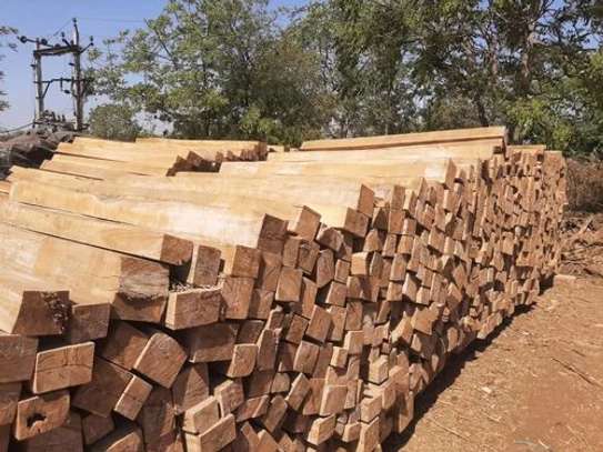 Ghanian teak/Ghanian teak wood beams &timber 9ft image 2