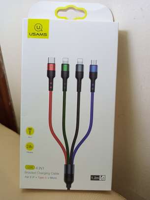 USAMS 4-in-1 Fast Charging Cable 1.2 Meter Output 2.0A image 2