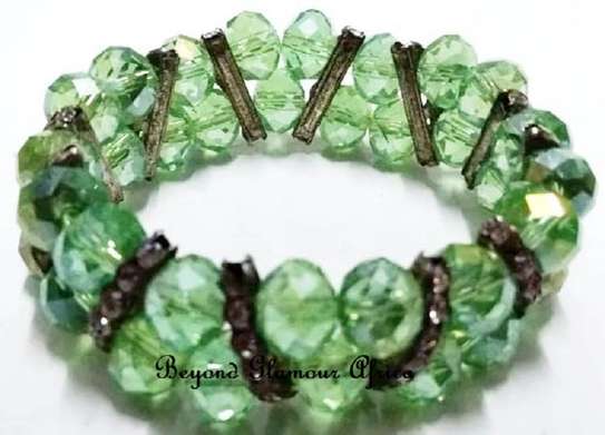 Womens Green Crystal Bracelet image 1