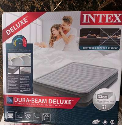 Intex Double inflatable mattress  size 152x203x33cm image 3