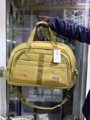 canvas material large multi pockets Travel Duffel Bag image 3